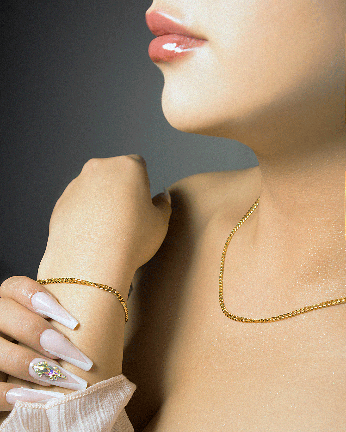 Combo Cubana Mujer en oro laminado de 18k