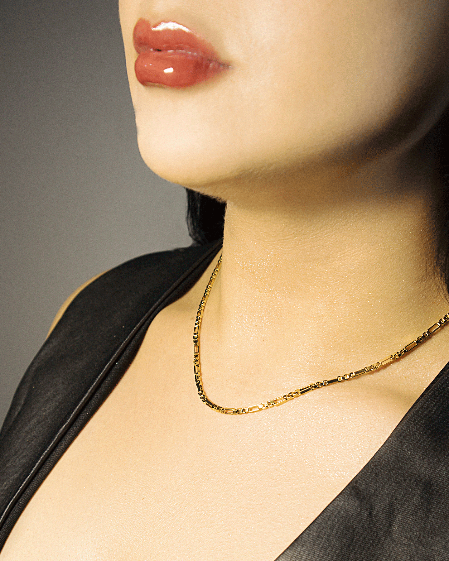 Cadena Cubos Mujer en oro laminado de 18k