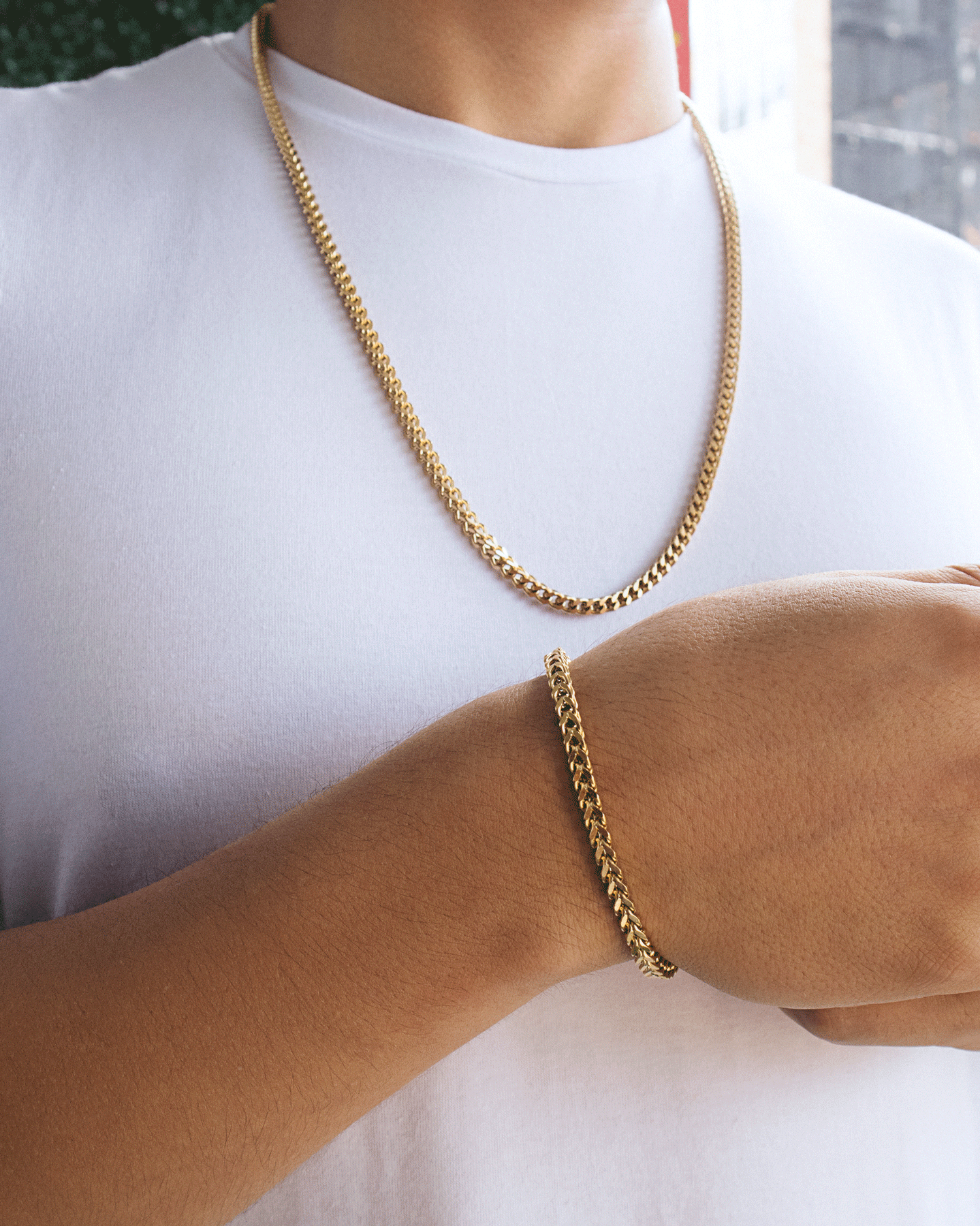 Combo Franco Hombre en oro laminado de 18k