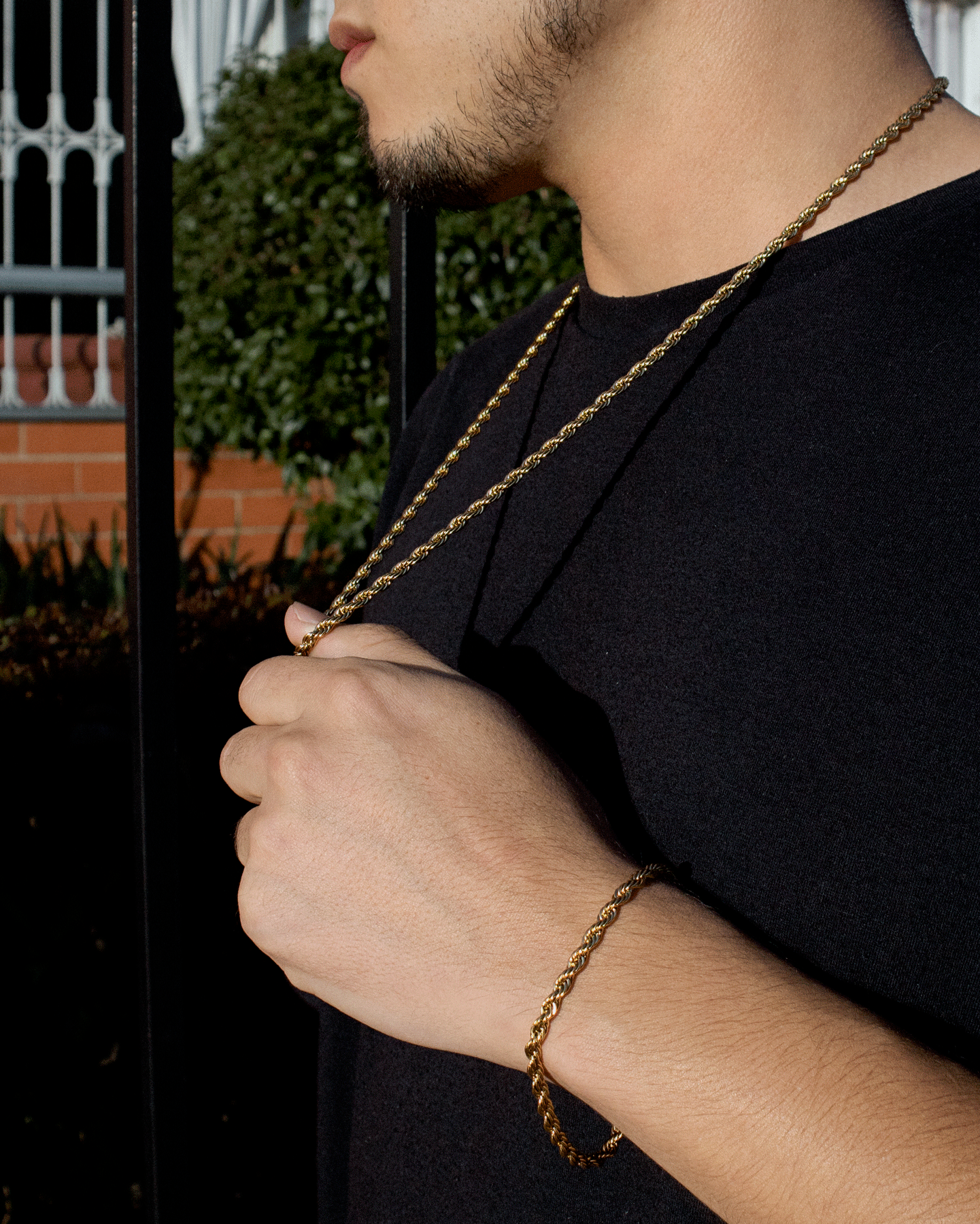 Combo Lazo Hombre con Dije Gratis en oro laminado de 18k