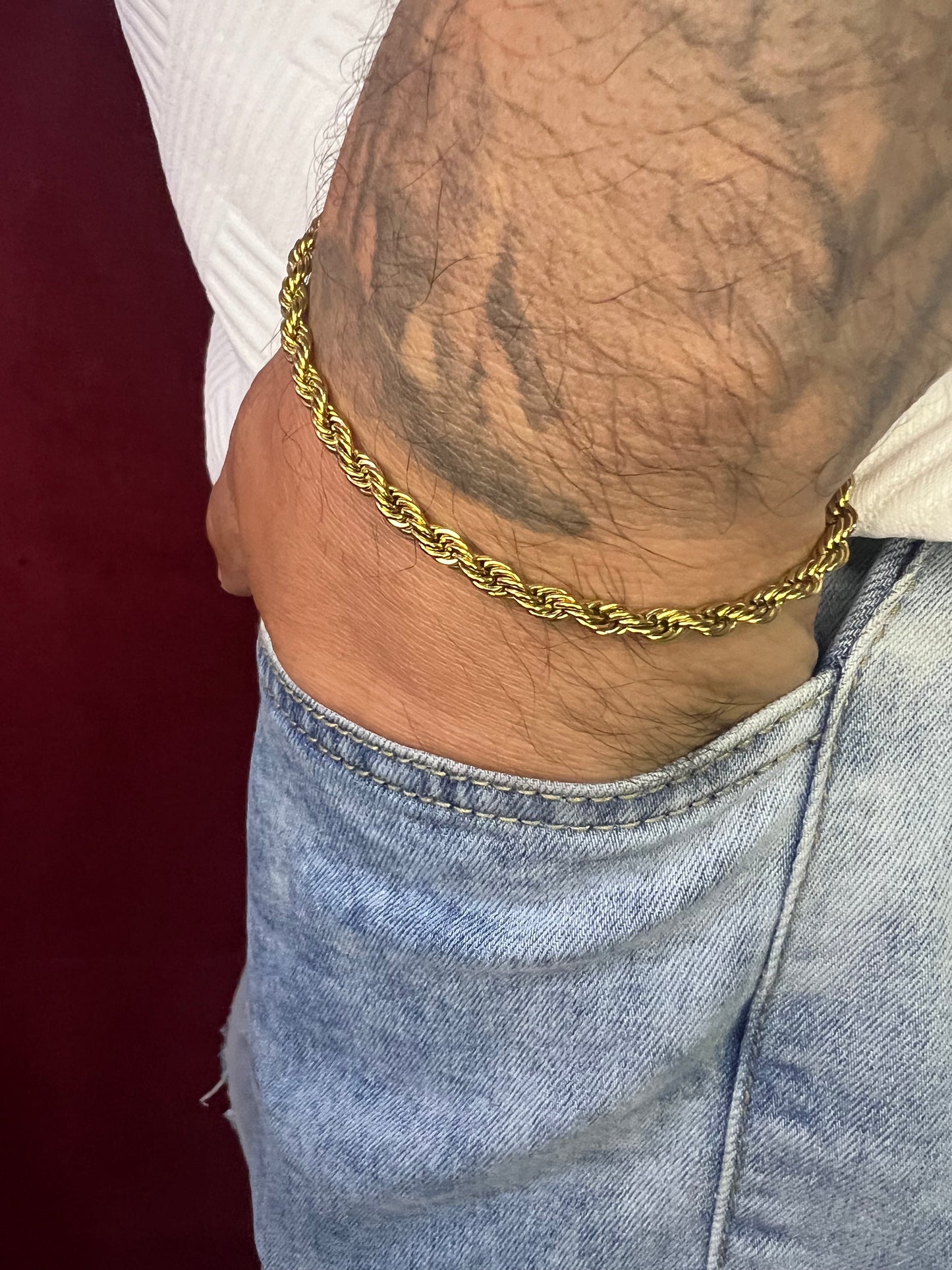 Pulsera Lazo Hombre en oro laminado de 18k