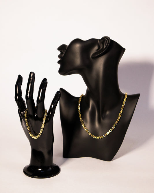 Combo Rustica Mujer en Oro Laminado de 18k
