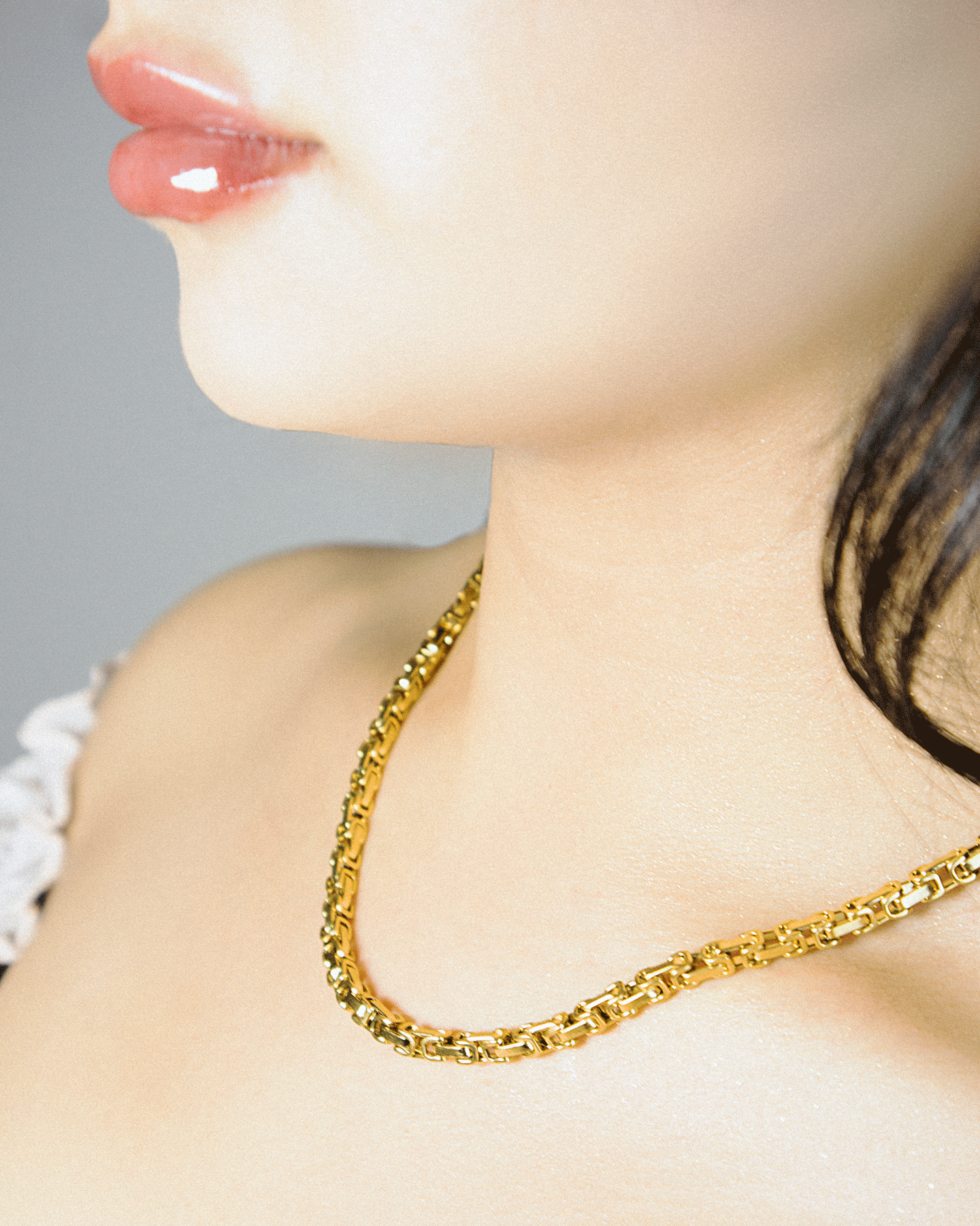 Cadena Rustica Mujer de Oro laminado de 18k
