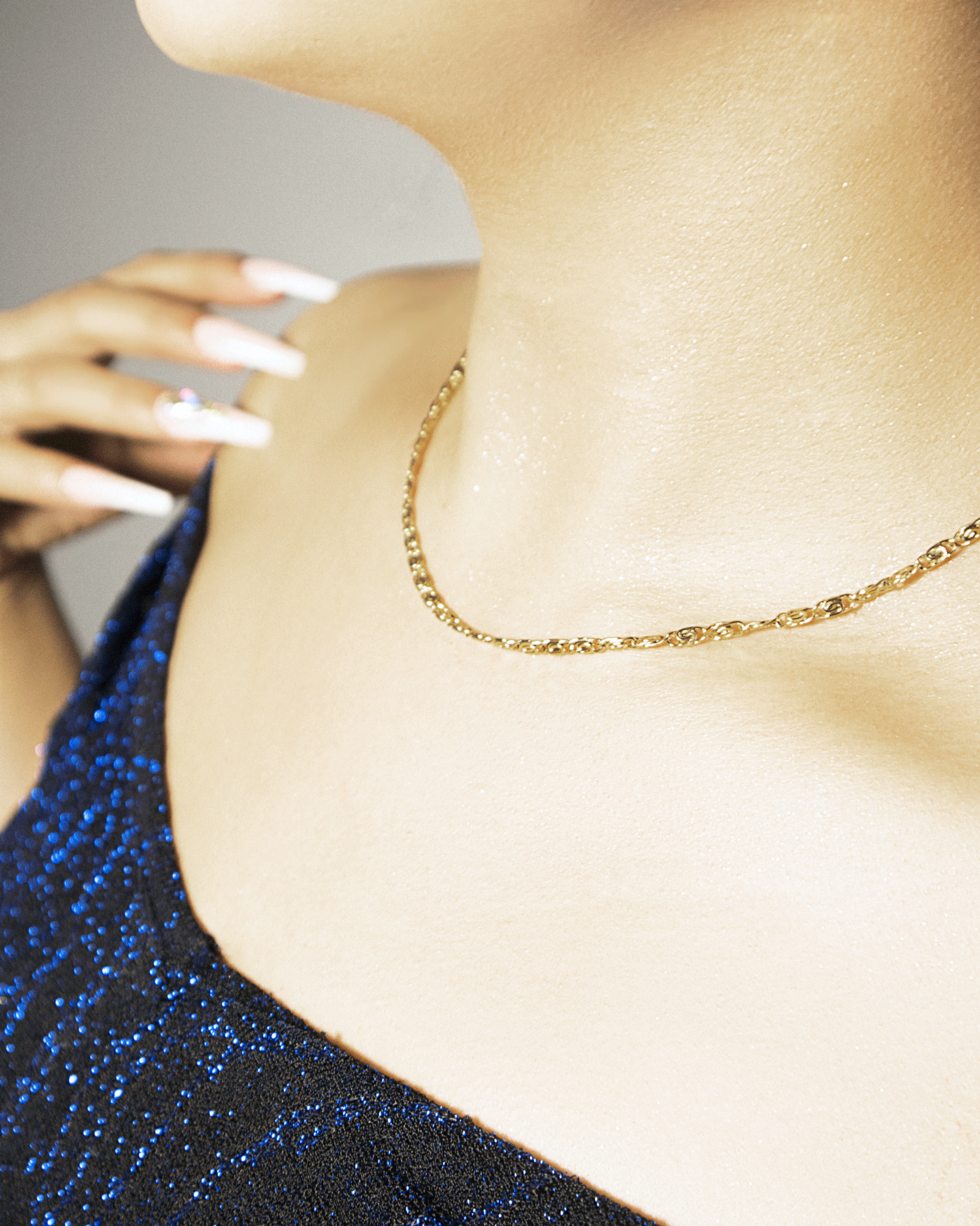 Cadena Clip Mujer en oro laminado de 18k
