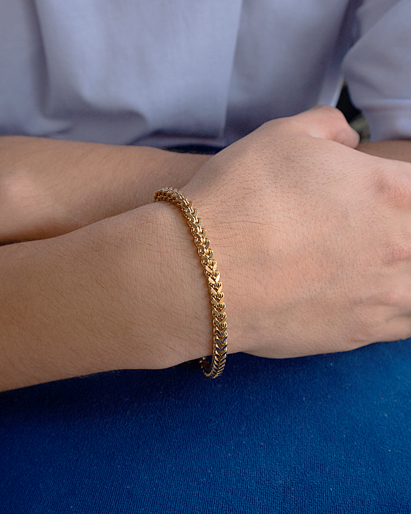 Pulsera Franco Hombre en oro laminado de 18k