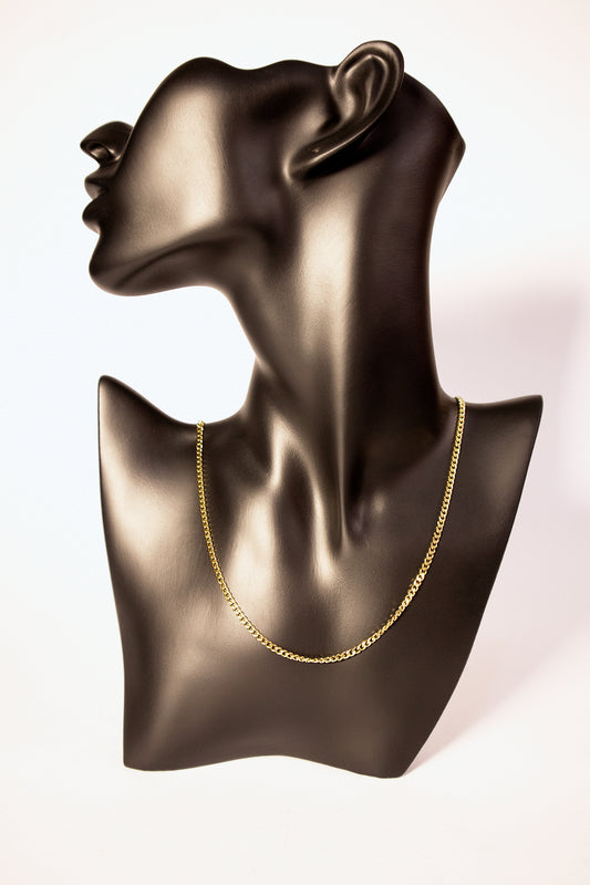 Cadena Cubana Mujer en Oro laminado de 18k