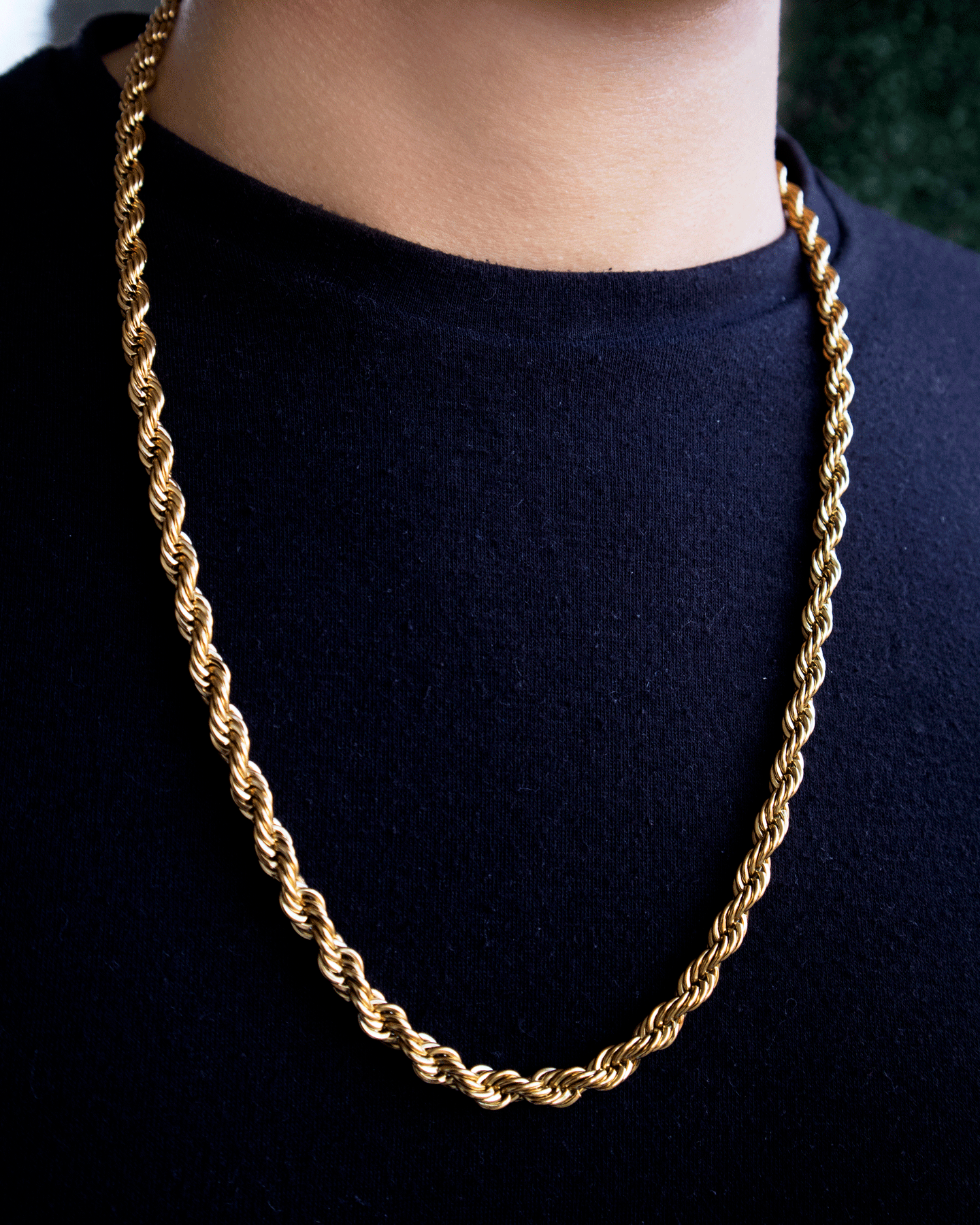 Cadena Lazo Hombre en oro laminado de 18k