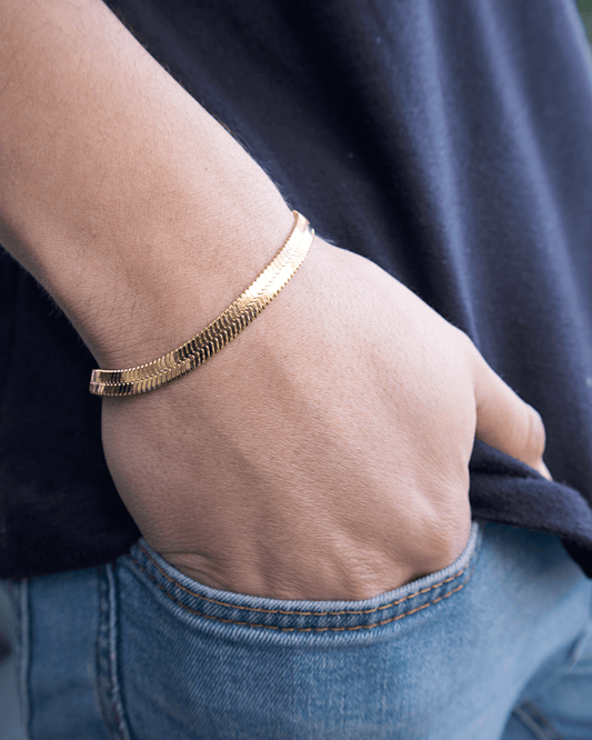 Pulsera Egipcia Hombre en oro laminado de 18k
