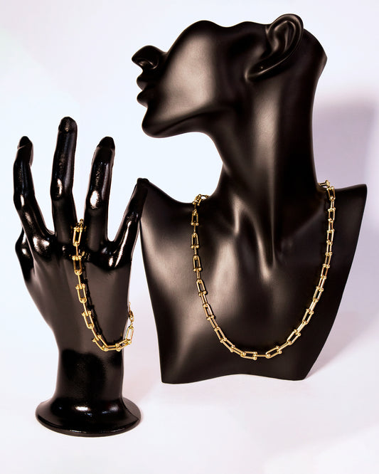 Combo Ancla Mujer en oro laminado de 18k