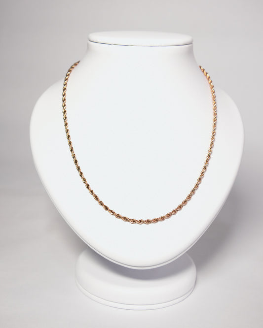 Cadena Lazo Rosa Mujer en oro laminado de 18k