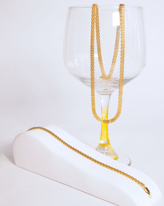 Combo Chinesca Hombre en oro laminado de 18k