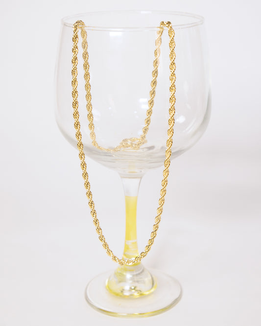 Cadena Lazo Hombre en oro laminado de 18k