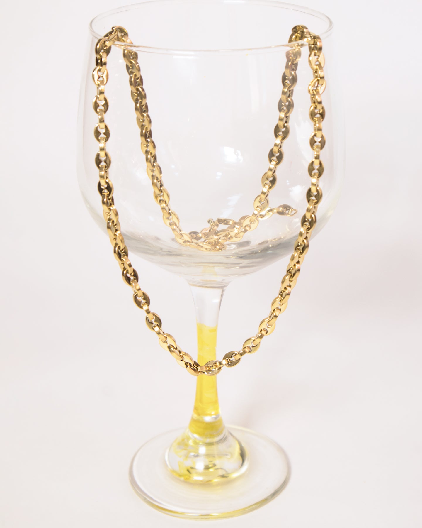 Cadena Tejido Gucci Doble Hombre en oro laminado de 18k