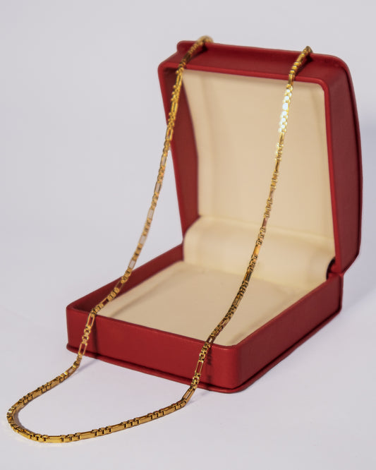 Cadena Cubos Hombre en oro laminado de 18k