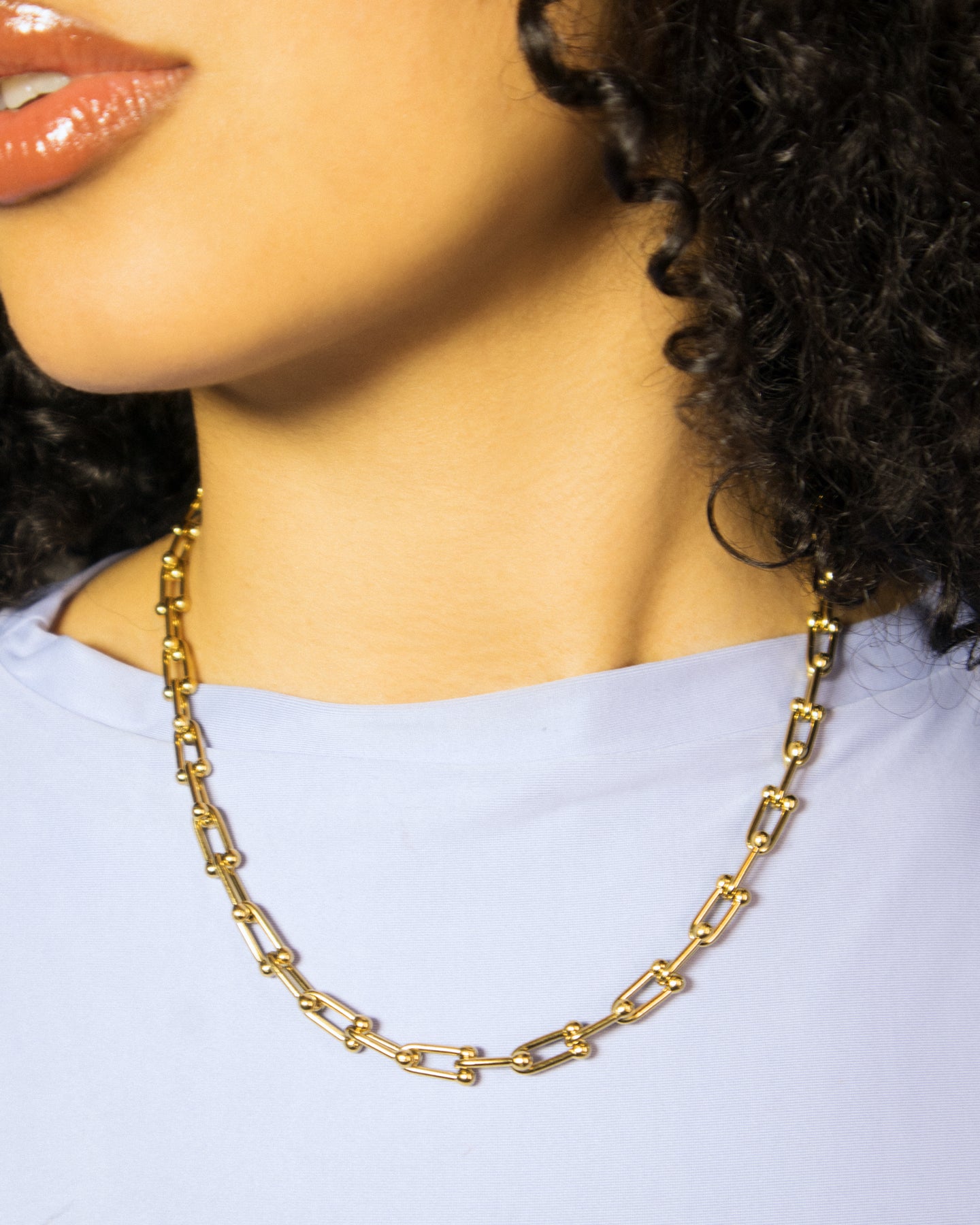 Cadena Ancla Mujer en Oro Laminado de 18k