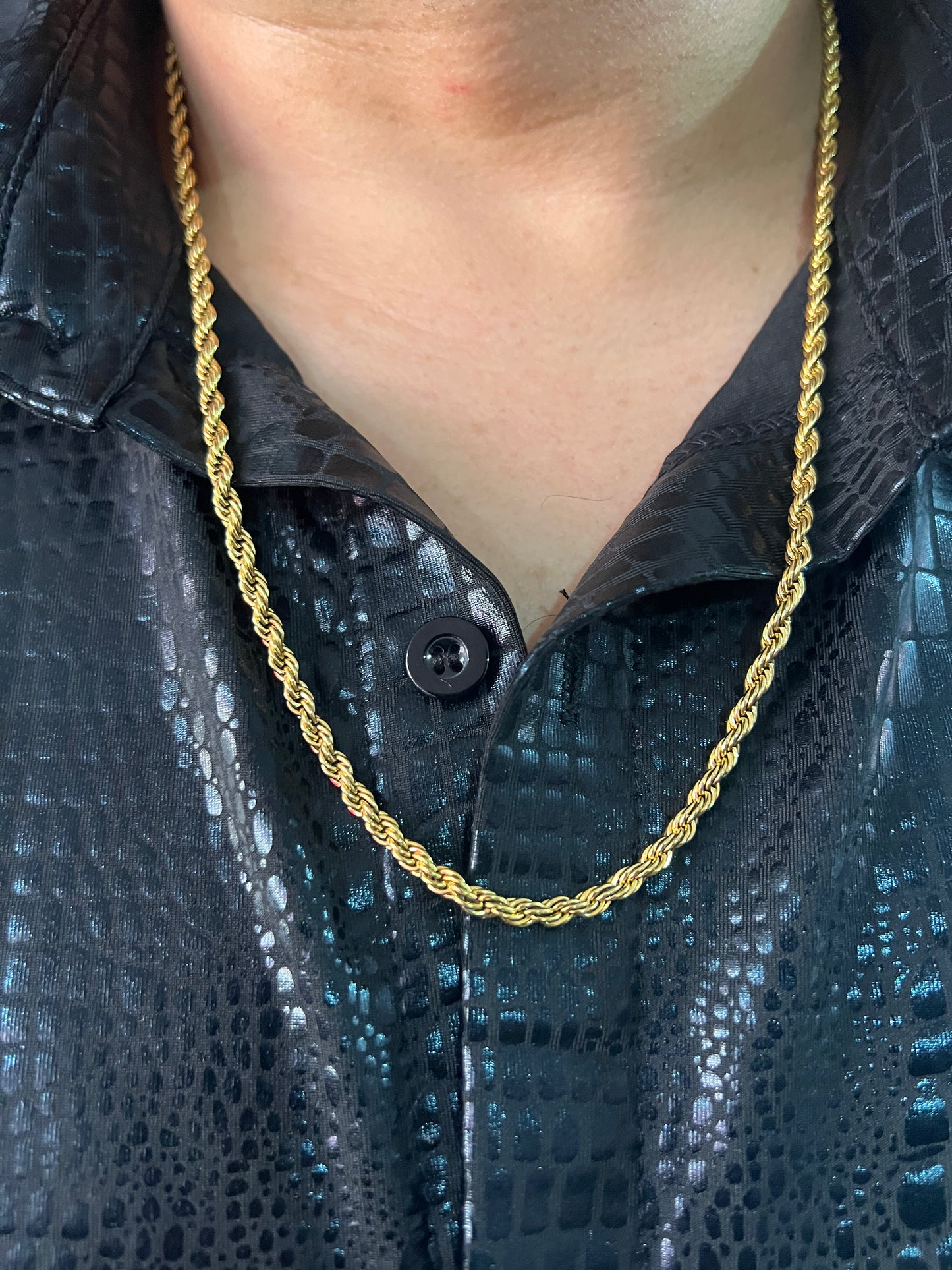 Cadena Lazo Hombre en oro laminado de 18k