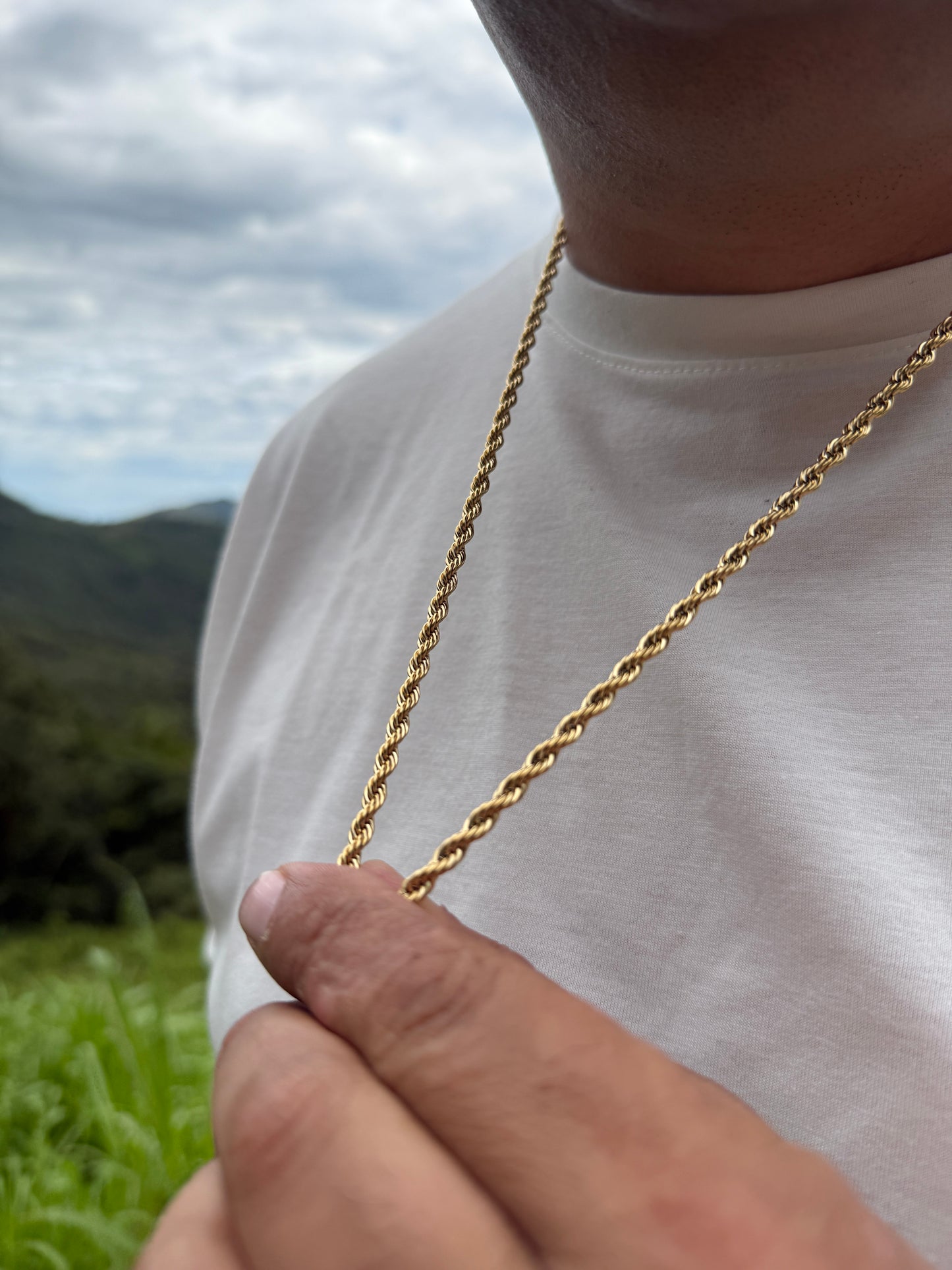 Cadena Lazo Hombre en oro laminado de 18k