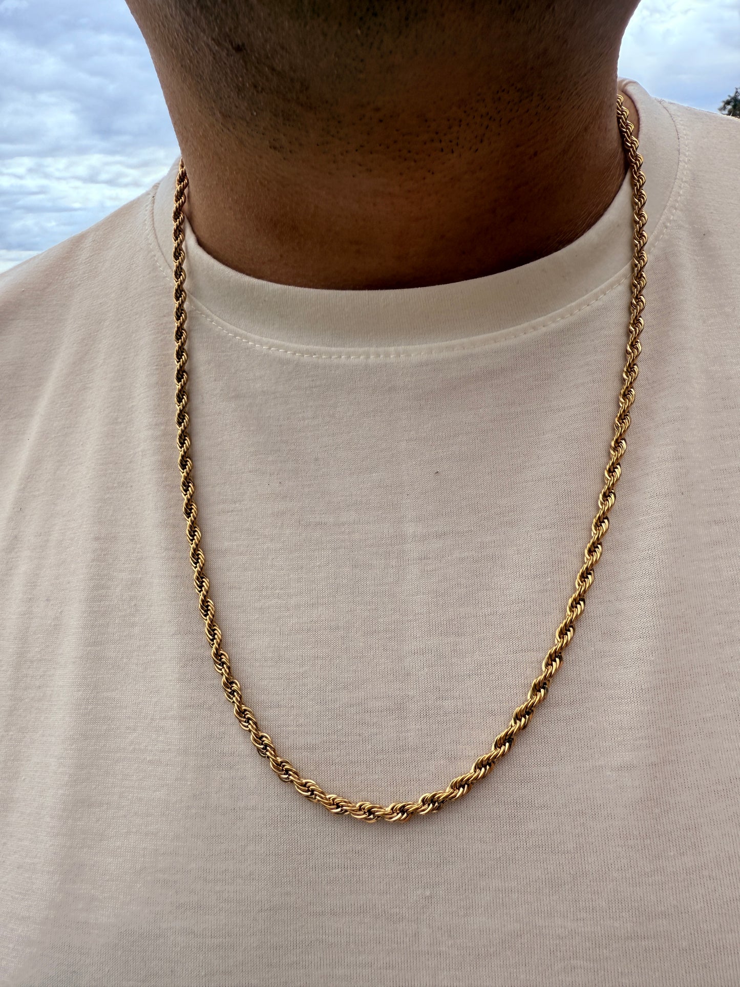 Cadena Lazo Hombre en oro laminado de 18k
